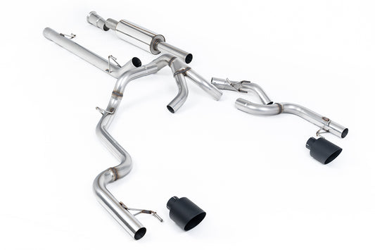 Milltek Road+ Resonated Cat-Back | Ford F-150 SuperCrew Tremor - Cerakote Black Tips