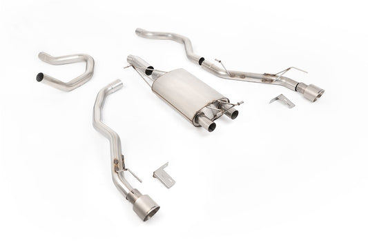 Milltek Front Pipe-Back Exhaust | Ford Ranger 2.3 Turbo - Brushed Titanium Tips