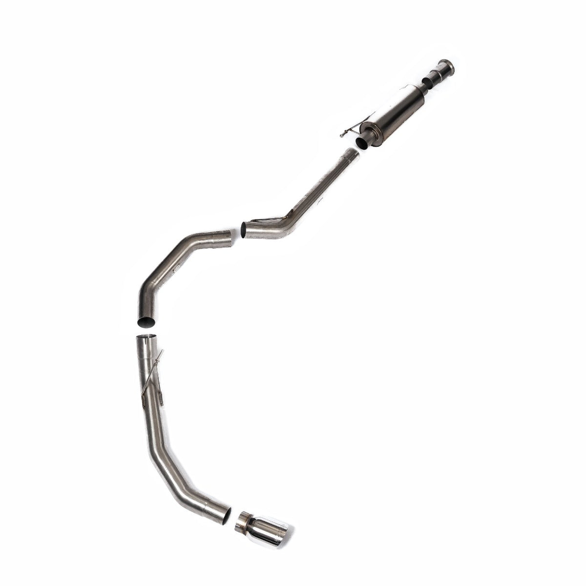 Milltek Road+ Cat-Back with Single Rear Exit | Ford F150 Single Cab 5.0 V8 - Polished Tips