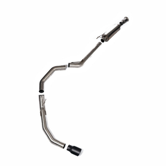 Milltek Road+ Cat-Back with Single Rear Exit | Ford F150 Single Cab 5.0 V8 - Cerakote Black Tips