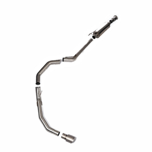 Milltek Road+ Cat-Back with Single Rear Exit | Ford F150 Single Cab 5.0 V8 - Brushed Titanium Tips