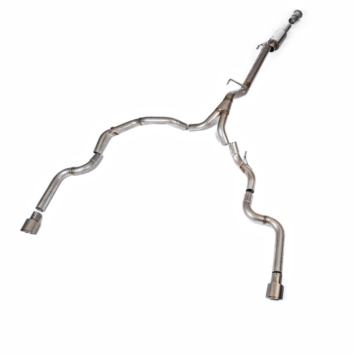 Milltek Race Cat-Back with Dual Rear Exit | Ford F150 Single Cab 5.0 V8 - Brushed Titanium Tips
